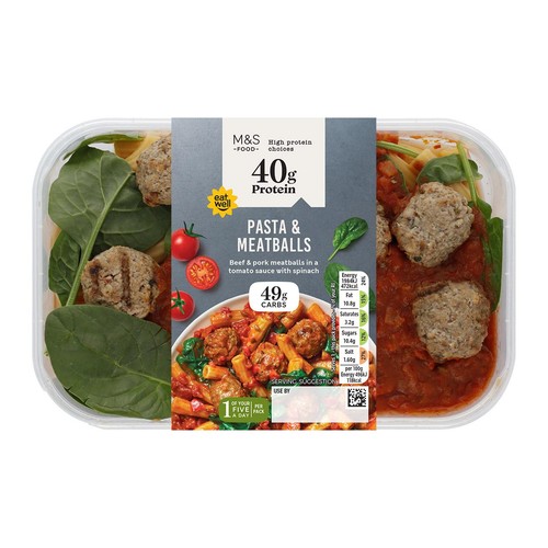 M&S High Protein Pasta & Meatballs Box thumbnail 2
