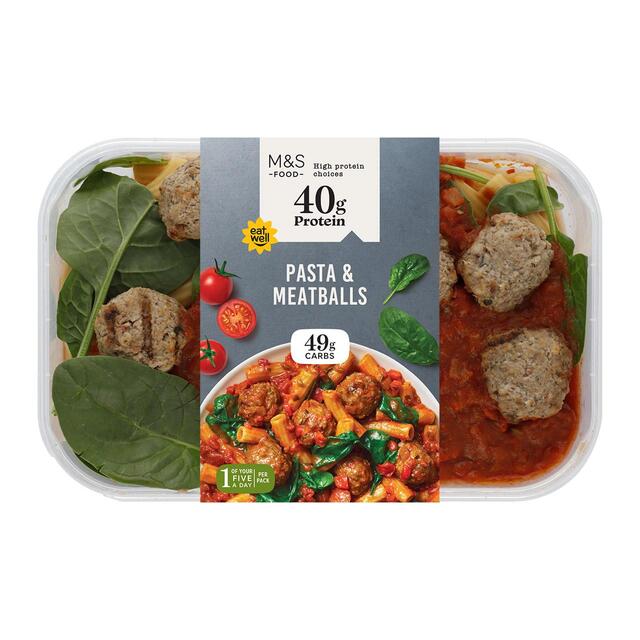 M&S High Protein Pasta & Meatballs Box