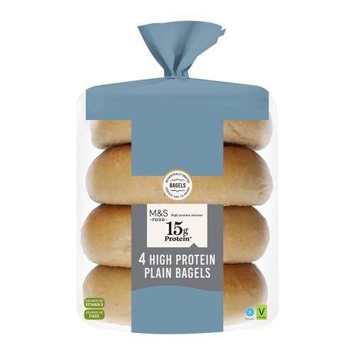 M&S High Protein Plain Bagels