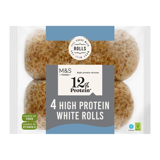 M&S High Protein White Rolls