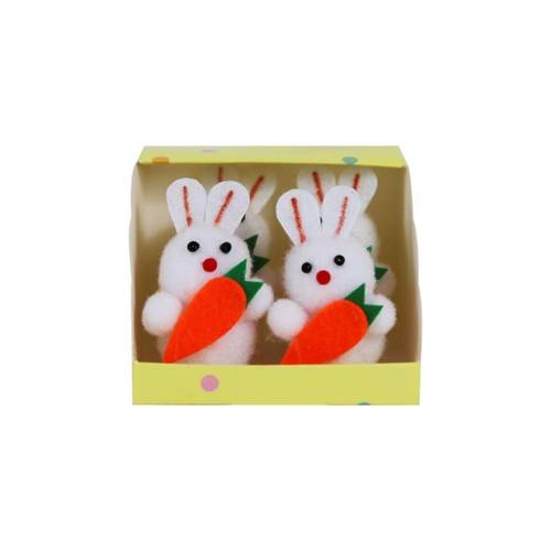 Bunnies With Carrots Easter Decorations thumbnail 2
