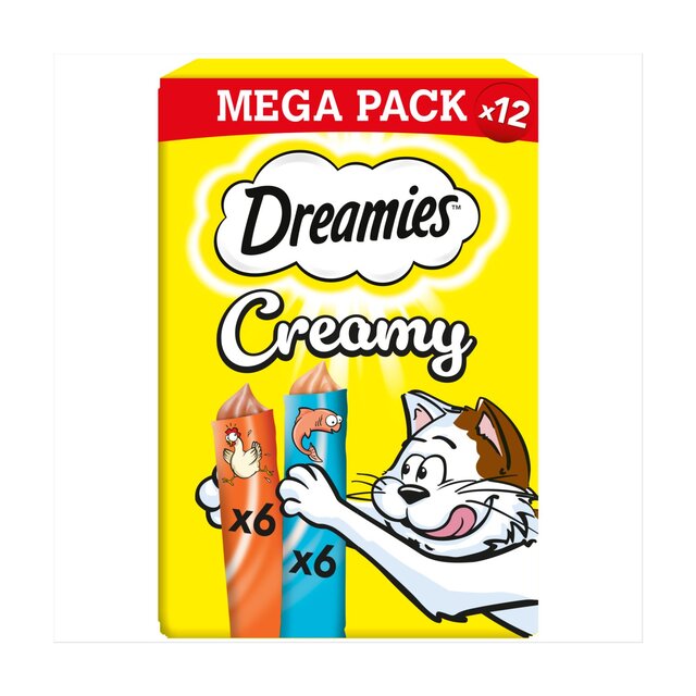 Dreamies Cat Treat Creamy Snack with Chicken & Salmon