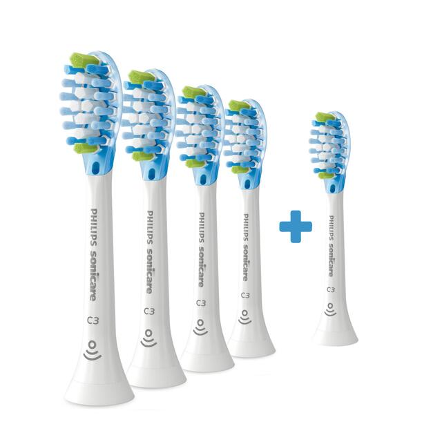 Philips Sonicare Premium Plaque Defence Toothbrush Heads - 4+1 pk White thumbnail 2