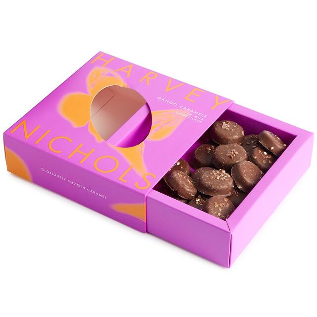 Harvey Nichols Mango Caramels in Milk Chocolate 125g thumbnail 2