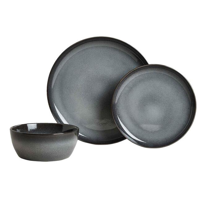M&S Amberley Reactive Dinner Set, Grey