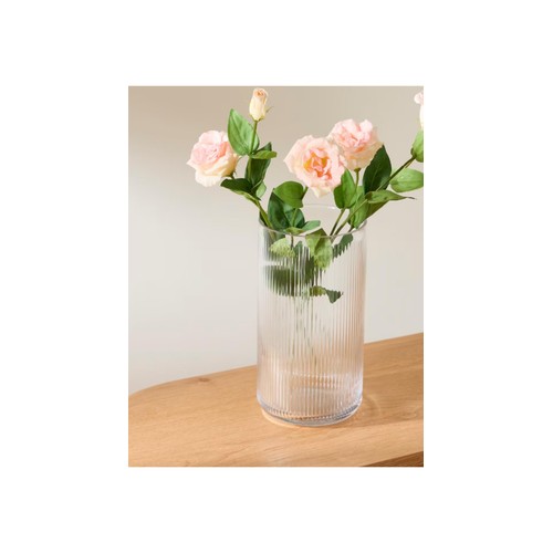 M&S Collection Glass Ribbed Vase thumbnail 3