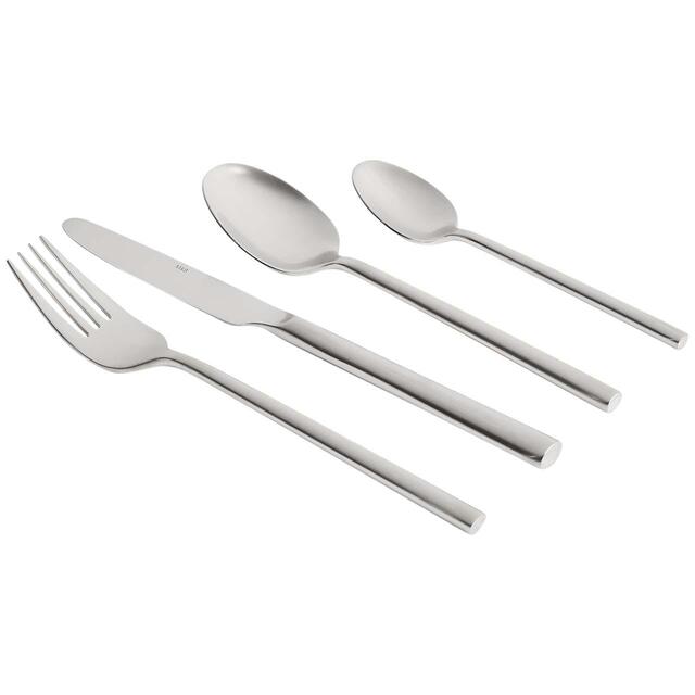 M&S Collection 16 Piece Manhattan Brushed Cutlery Set, Silver thumbnail 2
