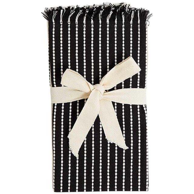 M&S Linear Stitch Napkins, Black