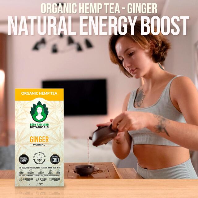 Body & Mind Botanicals Organic Hemp Tea - Ginger thumbnail 4