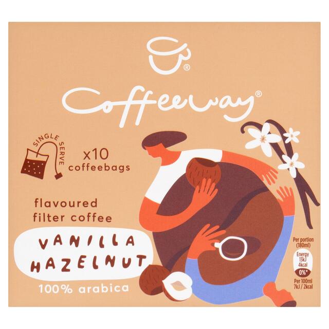 Coffeeway Vanilla Hazelnut Single Serve Flavoured Coffee Bags