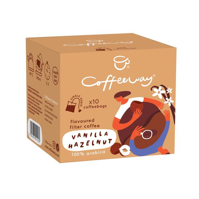 Coffeeway Vanilla Hazelnut Single Serve Flavoured Coffee Bags thumbnail 2
