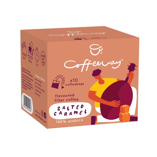 Coffeeway Salted Caramel Single Serve Flavoured Coffee Bags thumbnail 3
