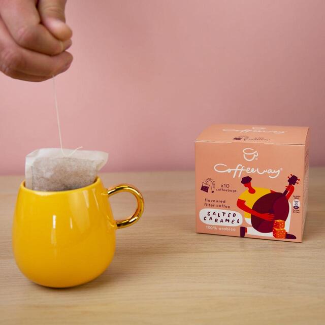 Coffeeway Salted Caramel Single Serve Flavoured Coffee Bags thumbnail 5