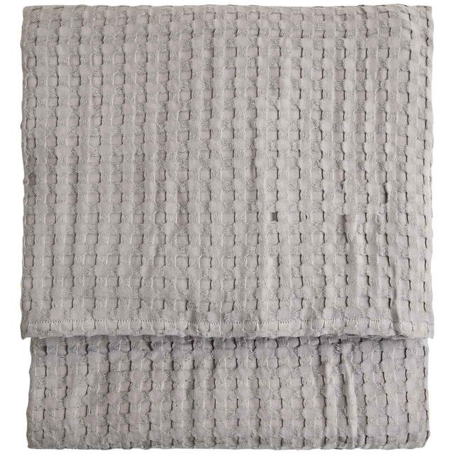 M&S Collection Pure Cotton Large Waffle Throw, One Size Light Grey thumbnail 2