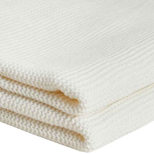 M&S Knitted Tassel Throw, Cream thumbnail 4