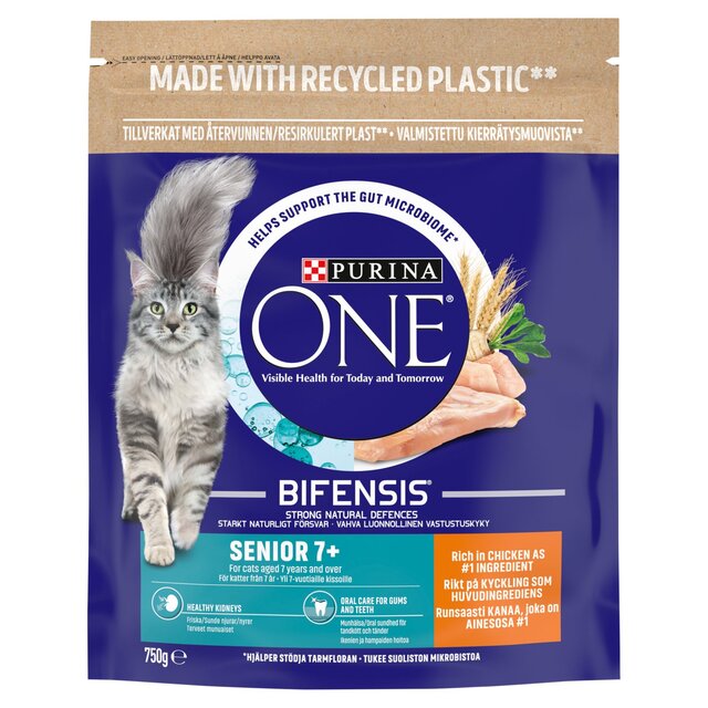 Purina One Senior 7+ Chicken Dry Cat Food thumbnail 2