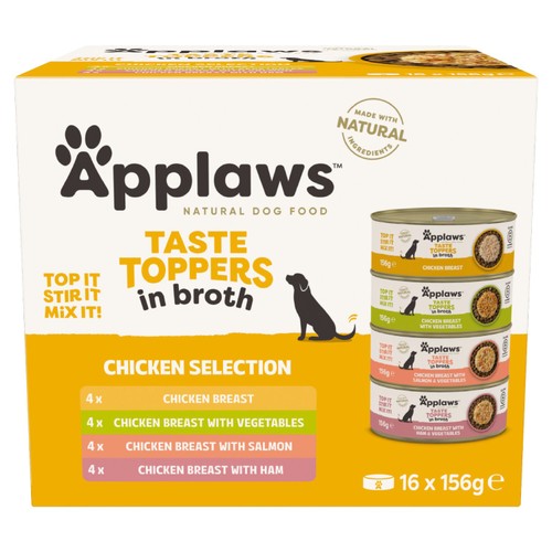 Applaws Taste Topper Dog Broth Tin Mixed Multipack