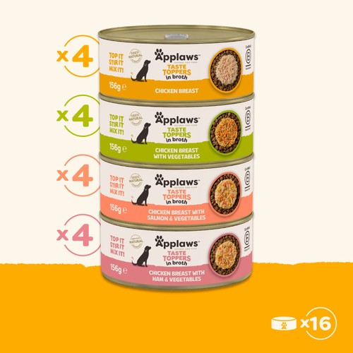 Applaws Taste Topper Dog Broth Tin Mixed Multipack thumbnail 3