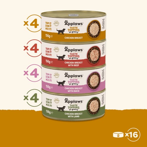 Applaws Taste Topper Dog Gravy Tin Mixed Multipack thumbnail 3