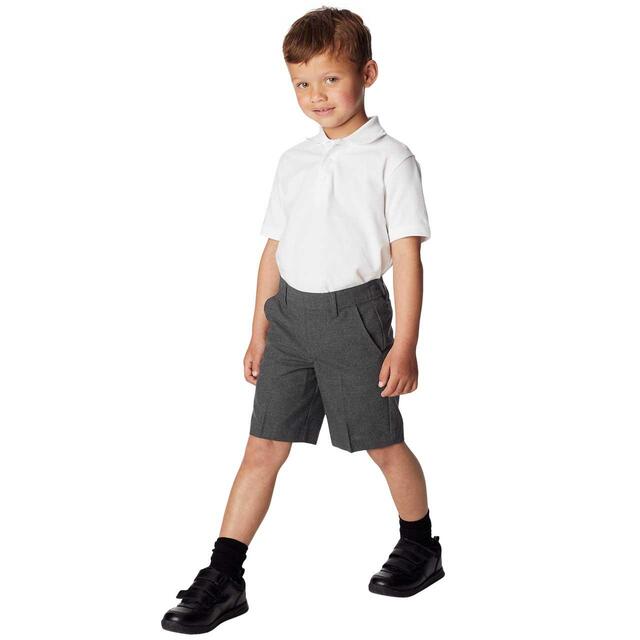 M&S Boys 2pk Regular Leg School Shorts Grey 5-6 Yrs thumbnail 2