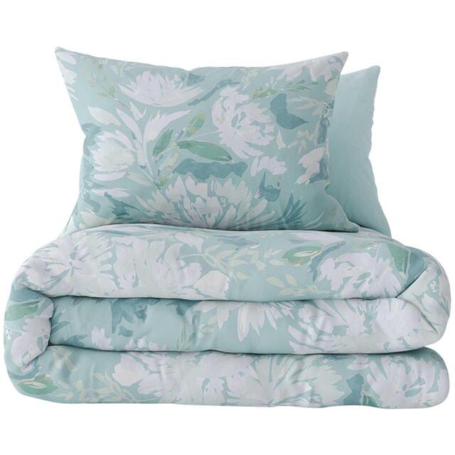 M&S Watercolour Floral Bedding Set, Double, Blue