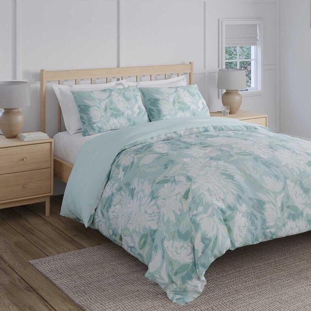 M&S Watercolour Floral Bedding Set, Double, Blue thumbnail 2