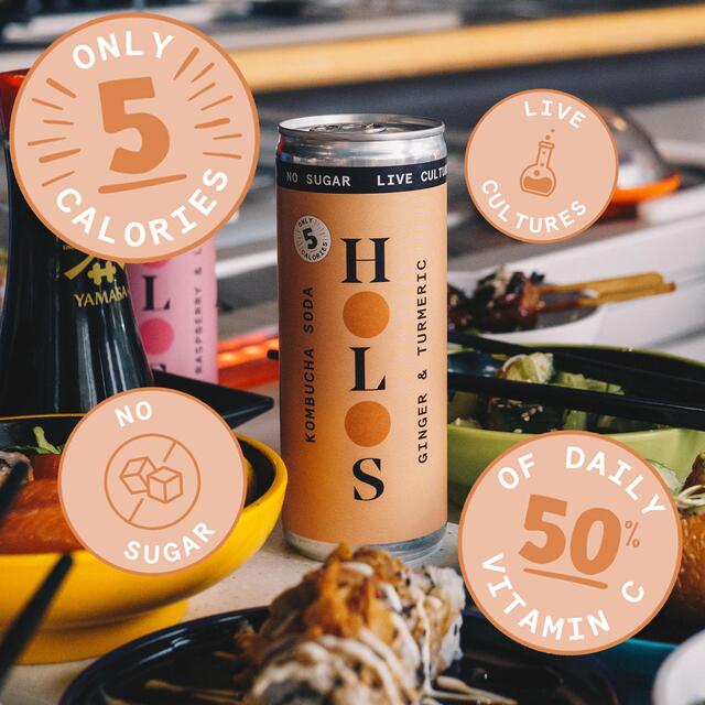 HOLOS Kombucha Soda Ginger & Turmeric thumbnail 2