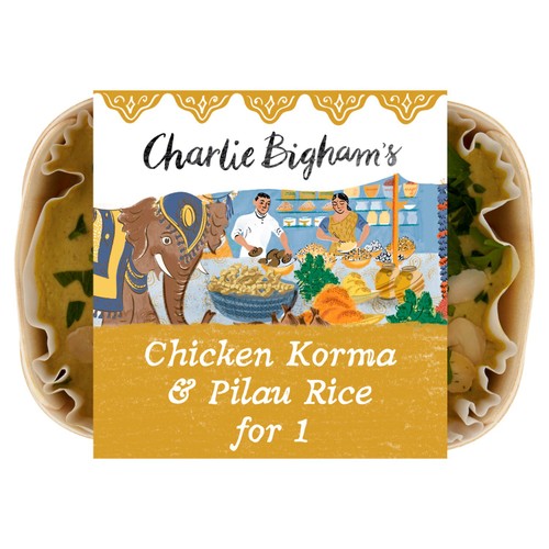 Charlie Bighams Chicken Korma & Pilau Rice for 1