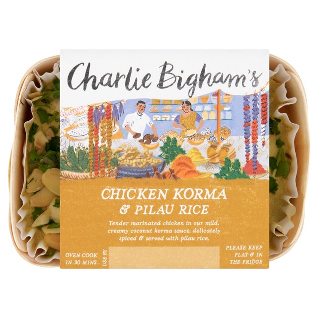 Charlie Bighams Chicken Korma & Pilau Rice for 1