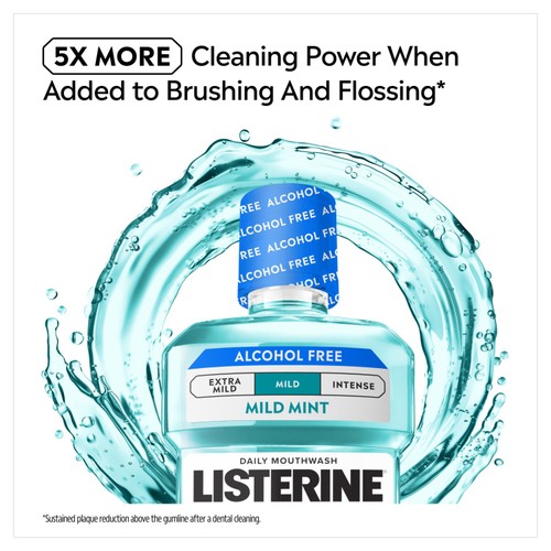 Listerine Cool Mint Mild Mint Alcohol Free Mouthwash thumbnail 5