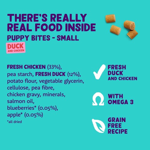 Edgard & Cooper Fresh Dog Small Bites Puppy Grain Free Duck & Chicken thumbnail 5
