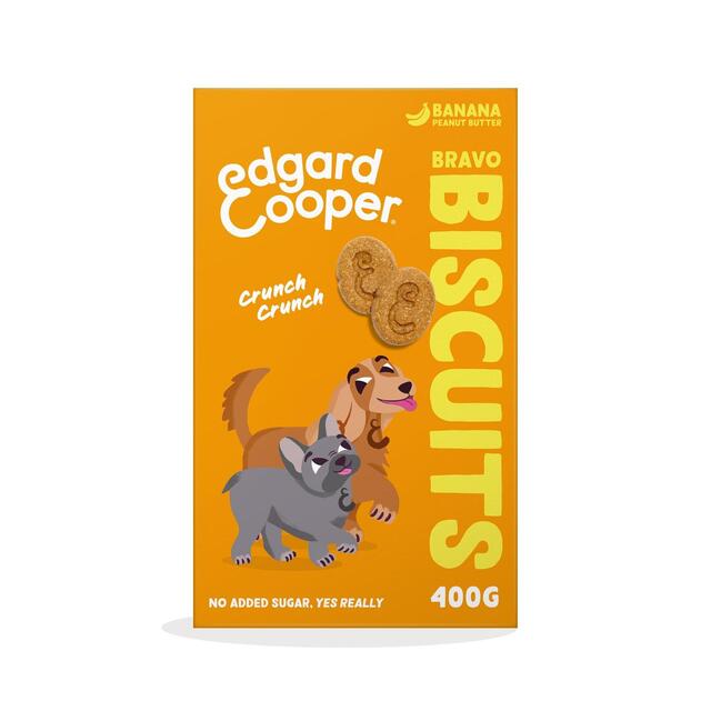 Edgard & Cooper Dog Treats Biscuits Plant Based Banana & Peanut Butter