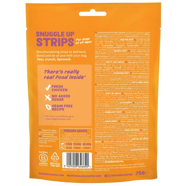 Edgard & Cooper Fresh Dog Treats Strips Adult Grain Free Chicken thumbnail 2