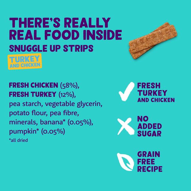 Edgard & Cooper Fresh Dog Treats Strips Adult Grain Free Turkey & Chicken thumbnail 3