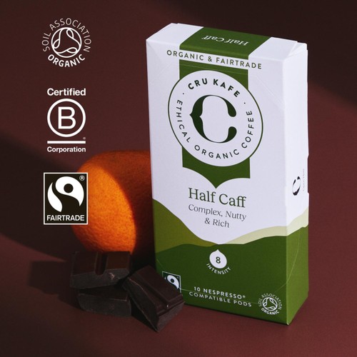 CRU Kafe Organic Fair Trade Half-Caff Pods 10s thumbnail 2