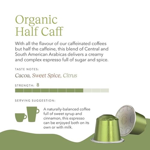 CRU Kafe Organic Fair Trade Half-Caff Pods 10s thumbnail 4