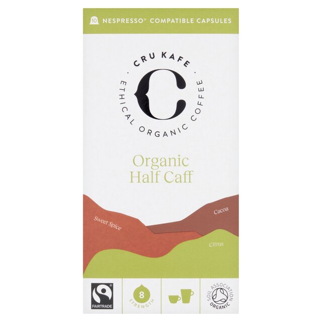 CRU Kafe Organic Fair Trade Half-Caff Pods 10s thumbnail 2