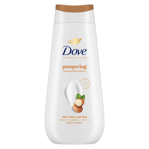 Dove Pampering Advanced Care Body Wash Shower Gel Shea Butter & Vanilla thumbnail 2