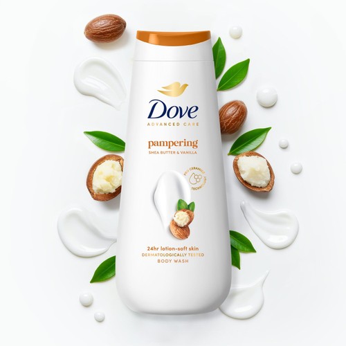 Dove Pampering Advanced Care Body Wash Shower Gel Shea Butter & Vanilla thumbnail 3