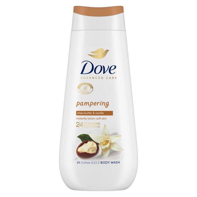 Dove Pampering Advanced Care Body Wash Shower Gel Shea Butter & Vanilla thumbnail 2