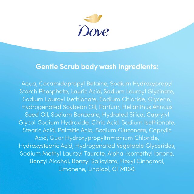 Dove Gentle Scrub Advanced Care Body Wash Shower Gel Exfoliating Minerals thumbnail 5