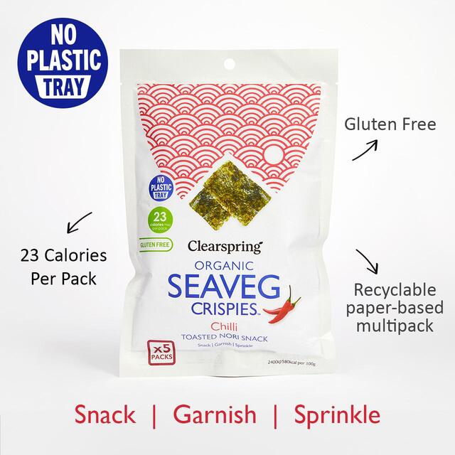 Clearspring Organic Seaveg Crispies Multipack - Chilli thumbnail 3