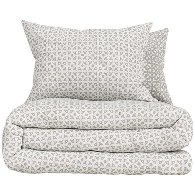 M&S Circle Star Bedding Set, Grey