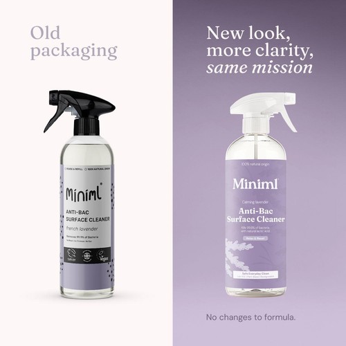 Miniml Anti-Bacterial Surface Cleaner Spray - French Lavender thumbnail 2