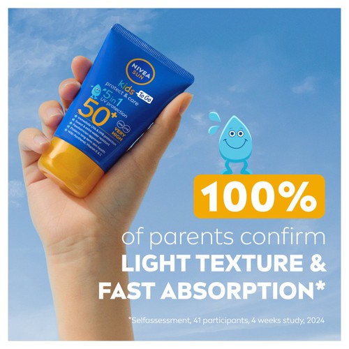 NIVEA SUN Kids Protect & Care SPF 50+ Sun Cream Pocket Size thumbnail 4