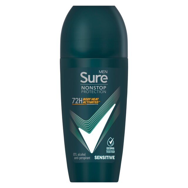 Sure Men Antiperspirant Deodorant Roll On Nonstop Sensitive thumbnail 2