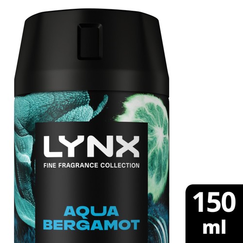 Lynx Fine Fragrance Collection Premium Deodorant Bodyspray Aqua Bergamot