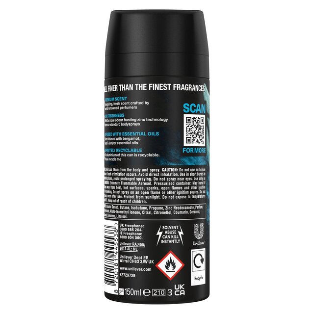 Lynx Fine Fragrance Collection Premium Deodorant Bodyspray Aqua Bergamot thumbnail 3