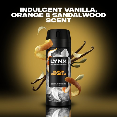 Lynx Fine Fragrance Collection Premium Deodorant Bodyspray Black Vanilla thumbnail 3