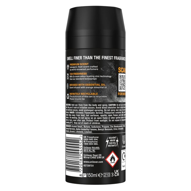 Lynx Fine Fragrance Collection Premium Deodorant Bodyspray Black Vanilla thumbnail 3